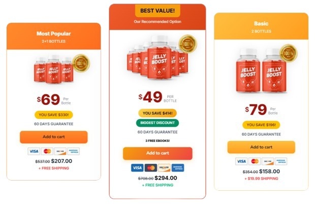 Jelly Boost pricing details