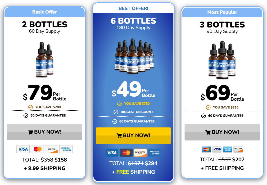 LeanBurn Drops price Details