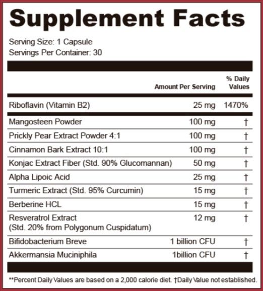 LipoJaro supplement facts