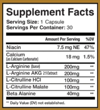 MemoHoney supplement facts