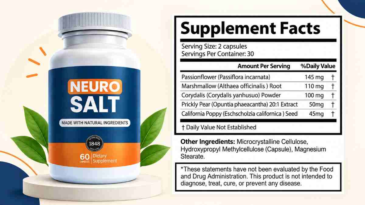 Neuro Salt supplement fact