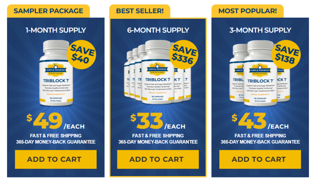 Simple Promise triblock pricing