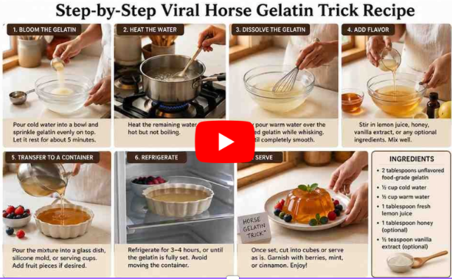 Step by Step Viral Horse Gelatin Trick Recipe