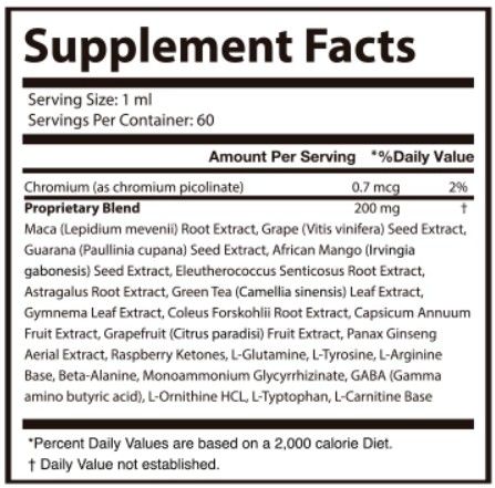 Sugar Reset supplement facts