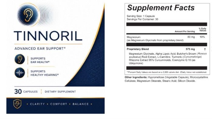 Tinnoril Supplement Facts