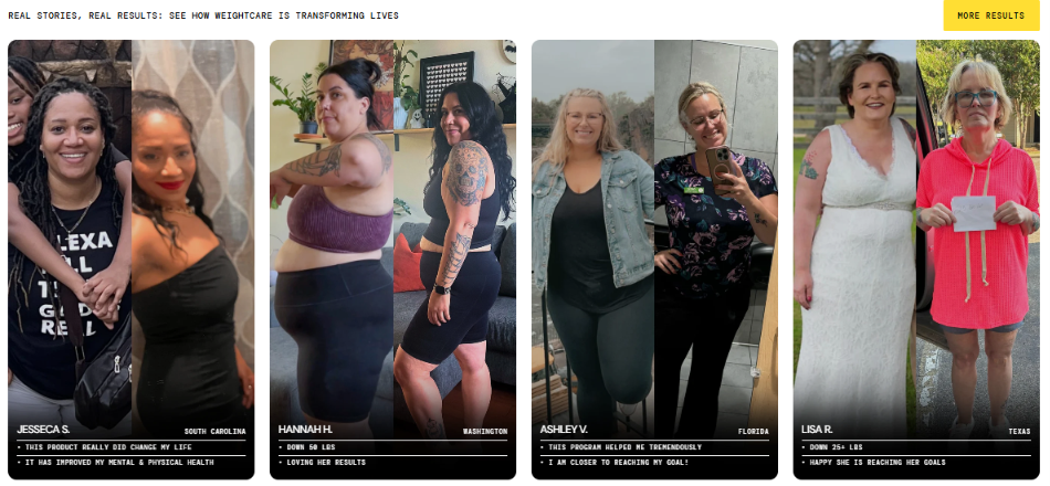 WeightCare Real Customers