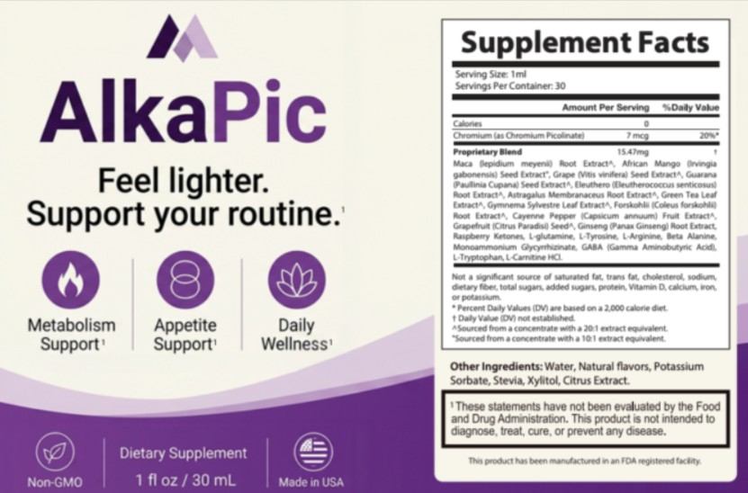 AlkaPic supplement facts