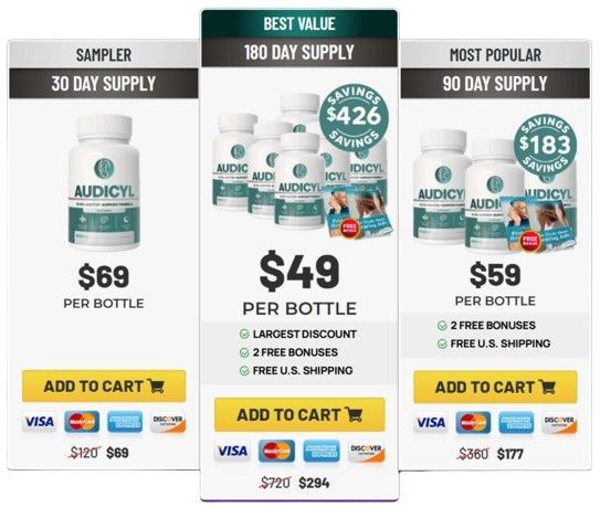 Audicyl pricing details