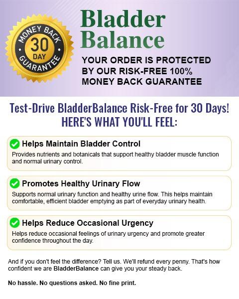 Bladder Balance money back guarantee