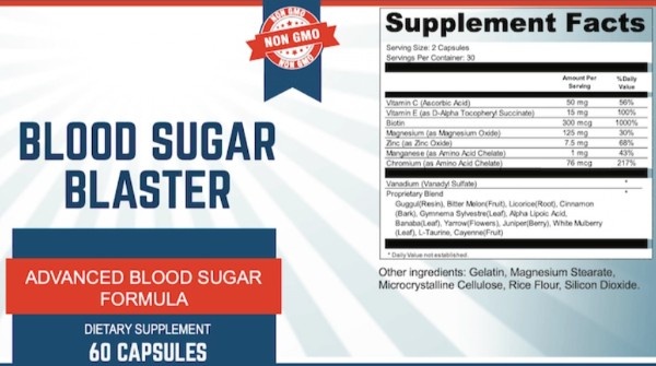 Blood Sugar Blaster supplement fact