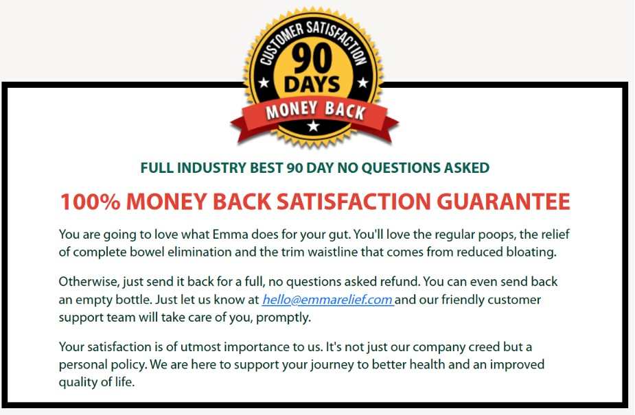 Emma Gut Relief Money Back