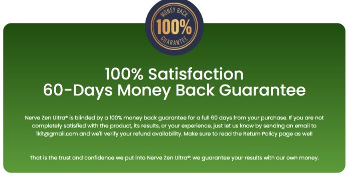 Nerve Zen Ultra Money back