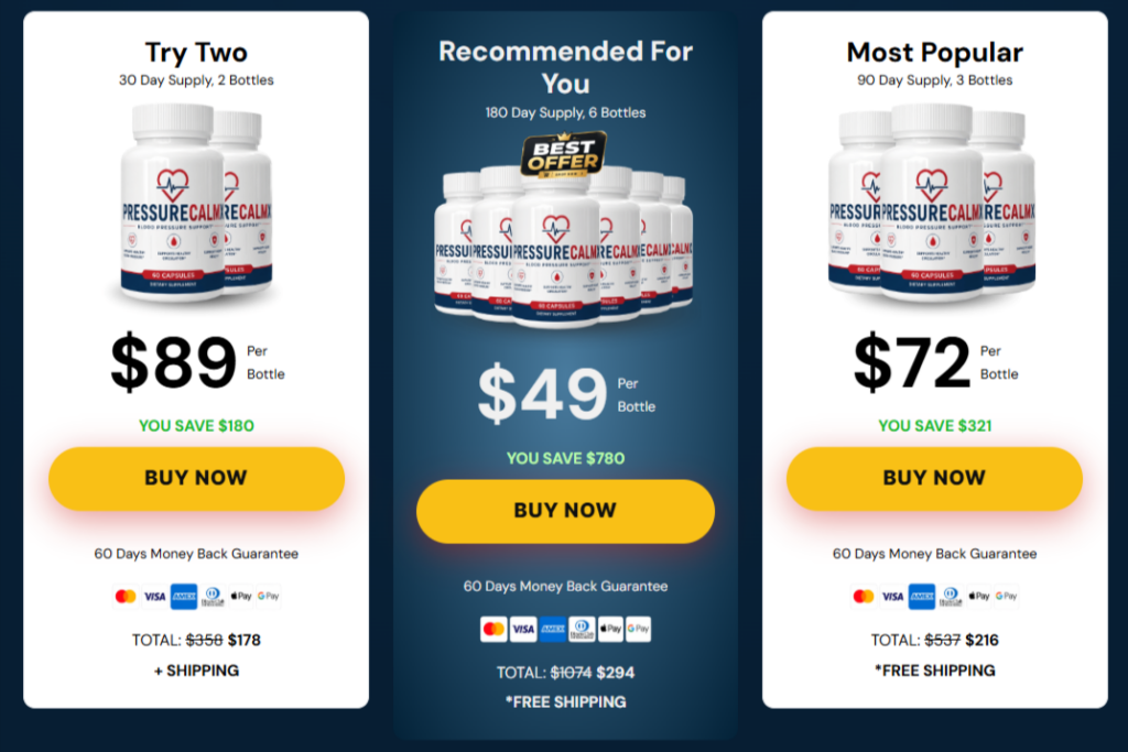 PressureCalmX Pricing