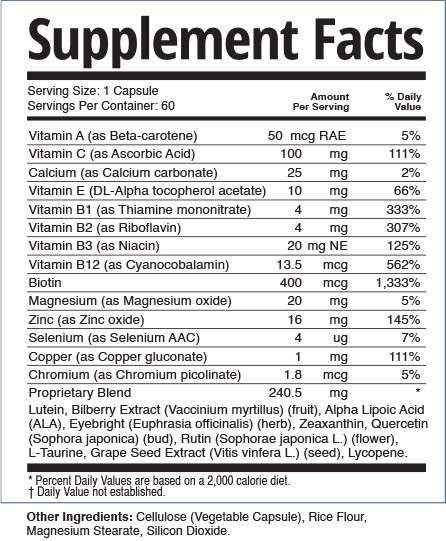 Theyavue supplement facts