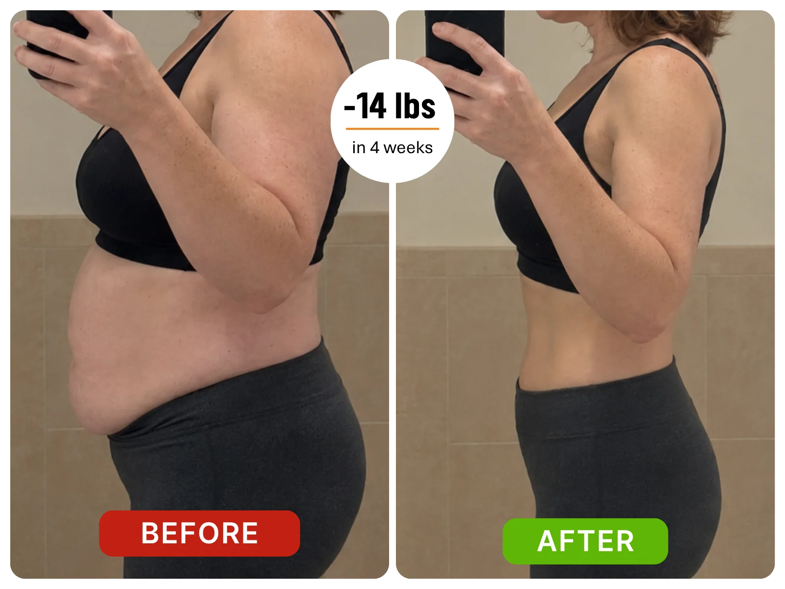 Akemi Coffee Boost before and after