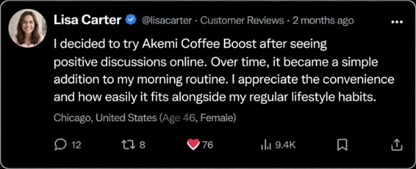 Akemi Coffee Boost customer reviews1