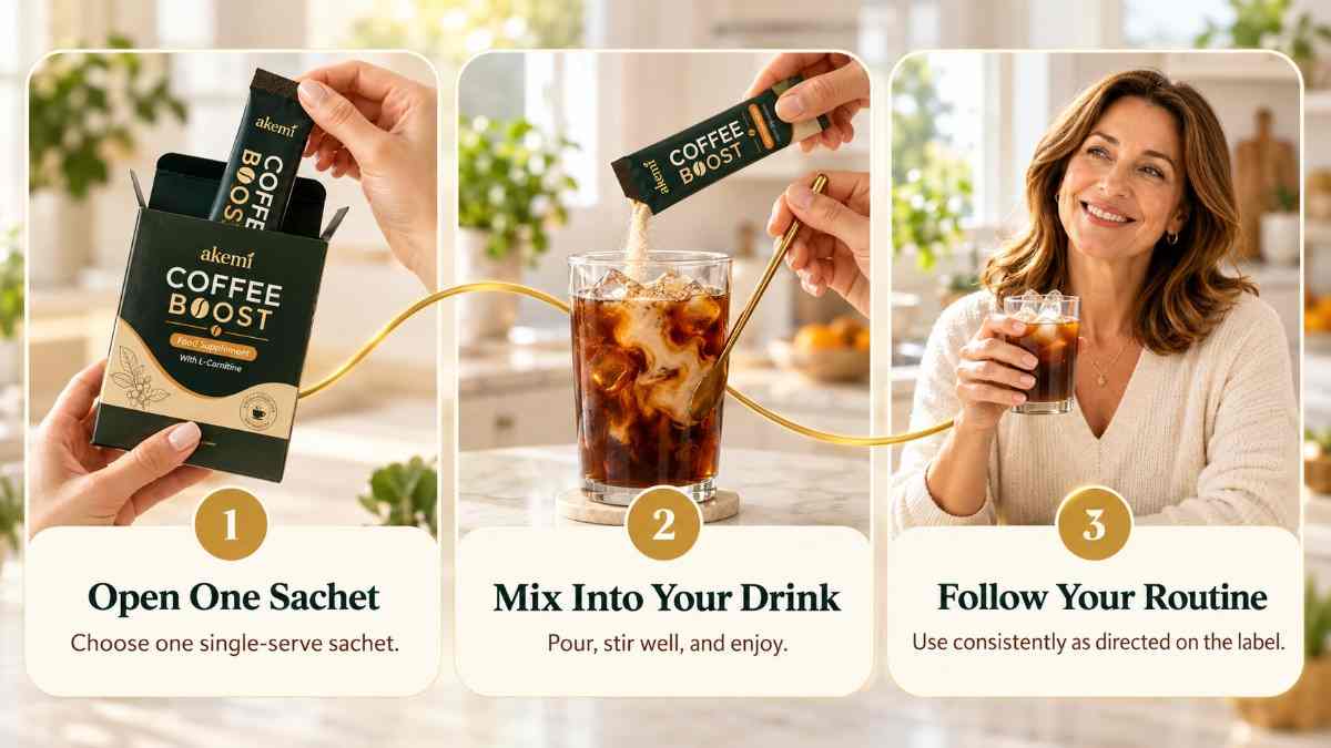 Akemi Coffee Boost use