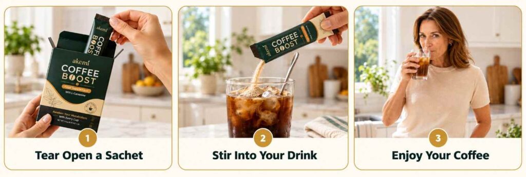 Akemi Coffee Boost uses