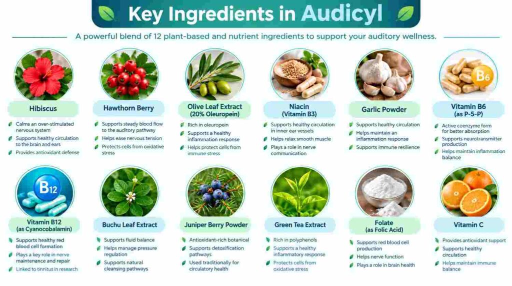 Audicyl Ingredients