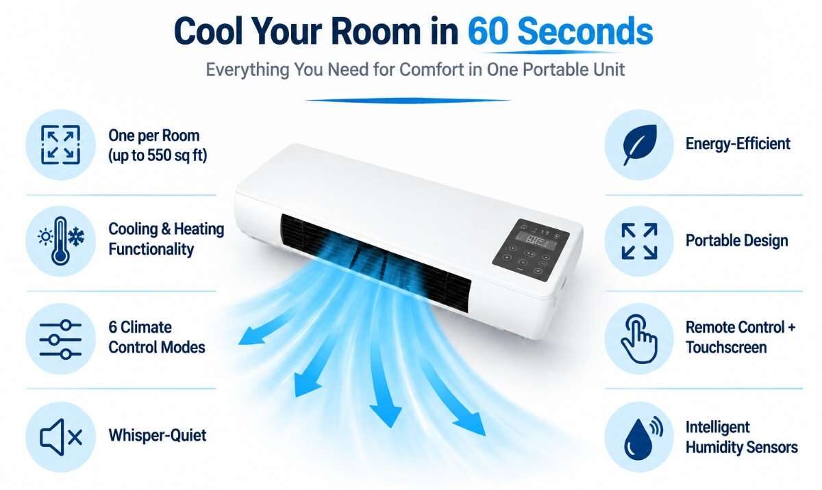 BlizzAir Portable AC features