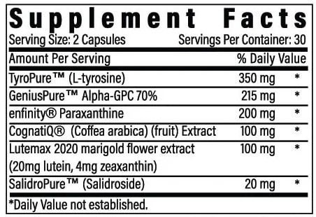 BrainAMP Supplement Facts