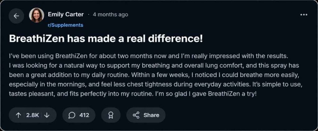 BreathiZen Customer Reviews