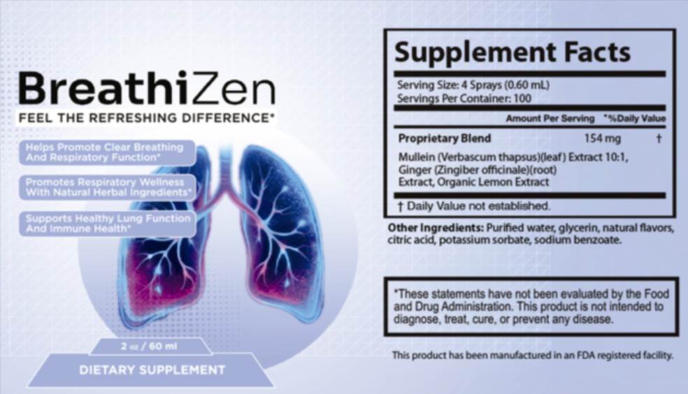BreathiZen supplement facts