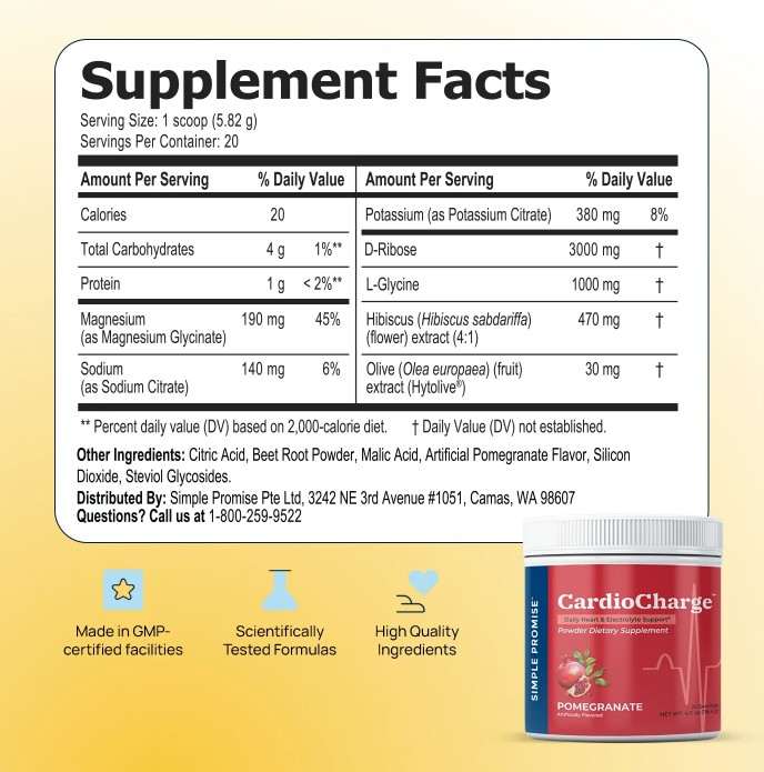CardioCharge Supplement Facts