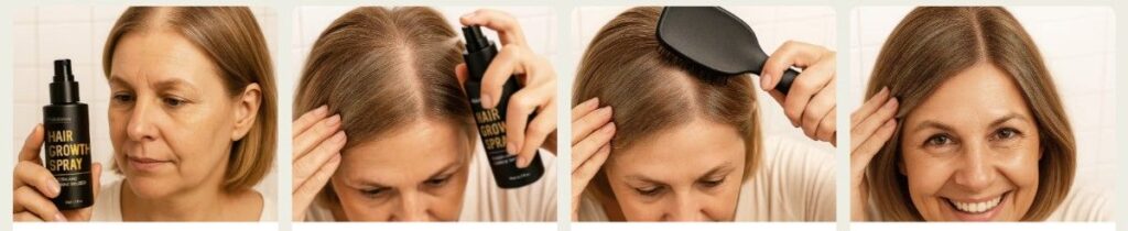 HaloGrow Hair Spray uses