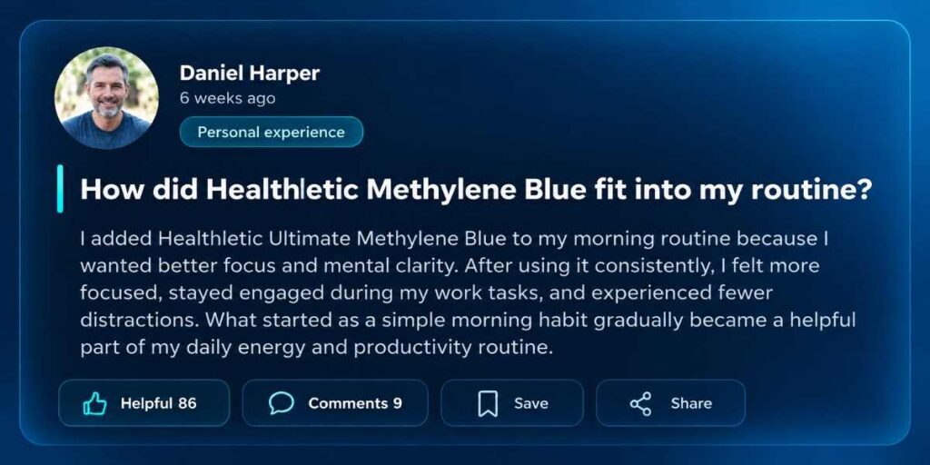 Healthletic Methylene Blue customer experiences
