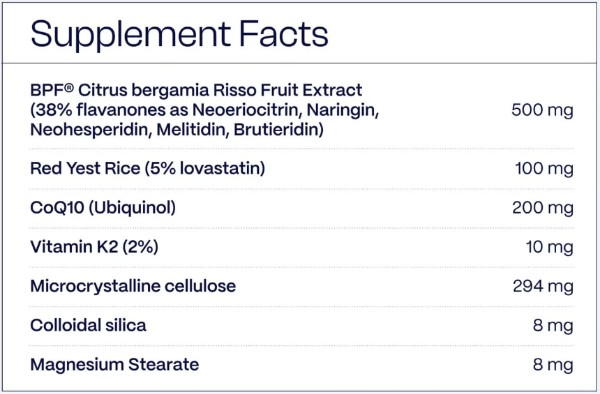 Lipids 01 supplement facts
