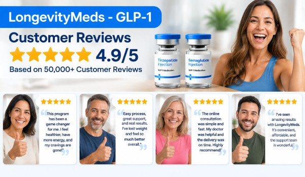 LongevityMeds - GLP-1 customer reviews