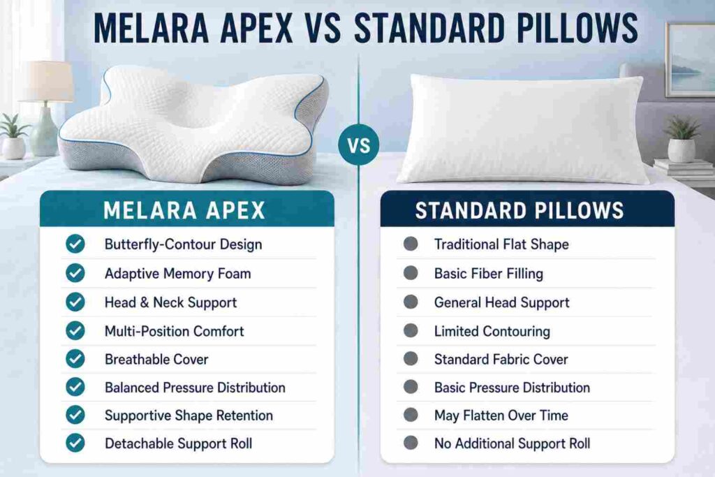 Melara Apex vs standard pillows