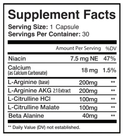 MindHoney 60 Pro Supplement Facts