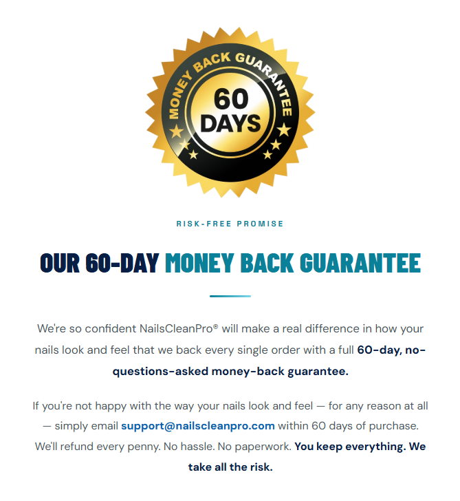 NailsCleanPro Money Back Guarantee