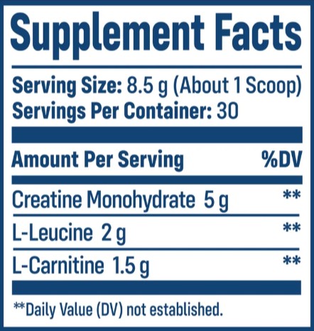 Native Path Creatine supplement fact