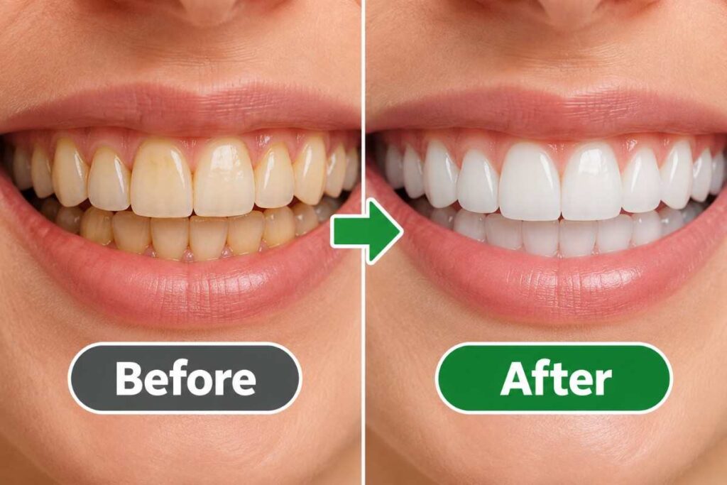 OxyDental Pro before and after