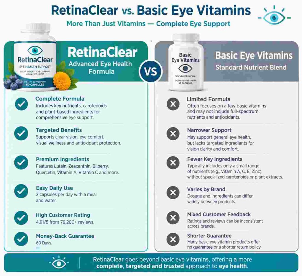 RetinaClear vs. Other Eye-Support Supplements