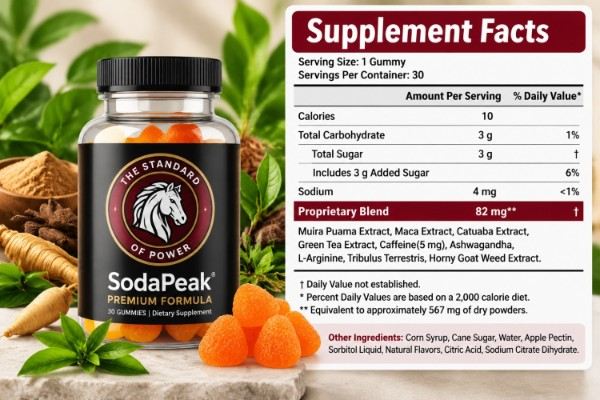 SodaPeak supplement fact