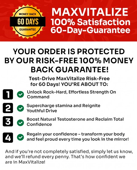 max vitalize guarantee