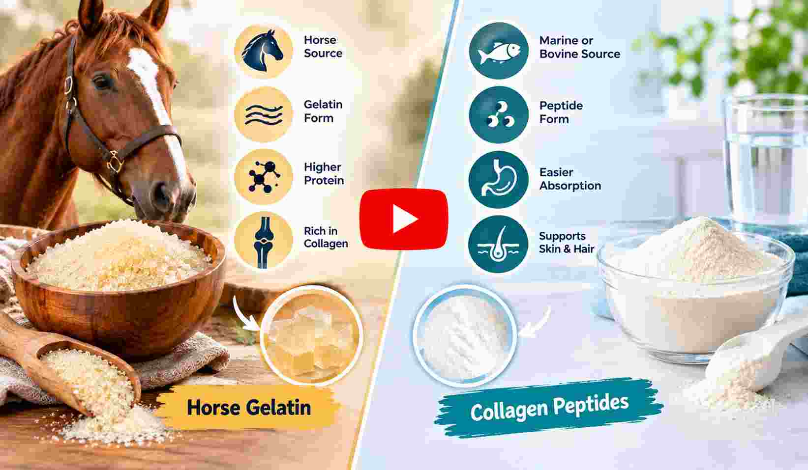 Horse Gelatin vs. Collagen Peptides