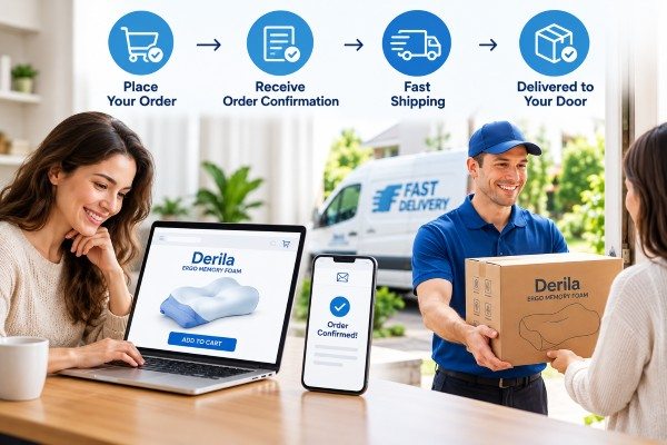Derila ERGO Memory Foam Pillow open box