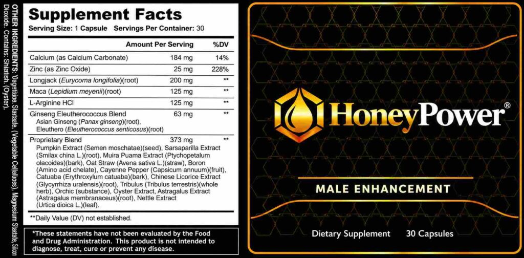 HoneyPower-Supplement-Facts