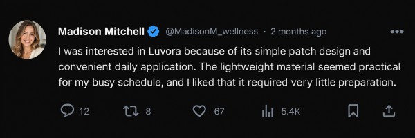 Madison Mitchells Luvora Testimonial