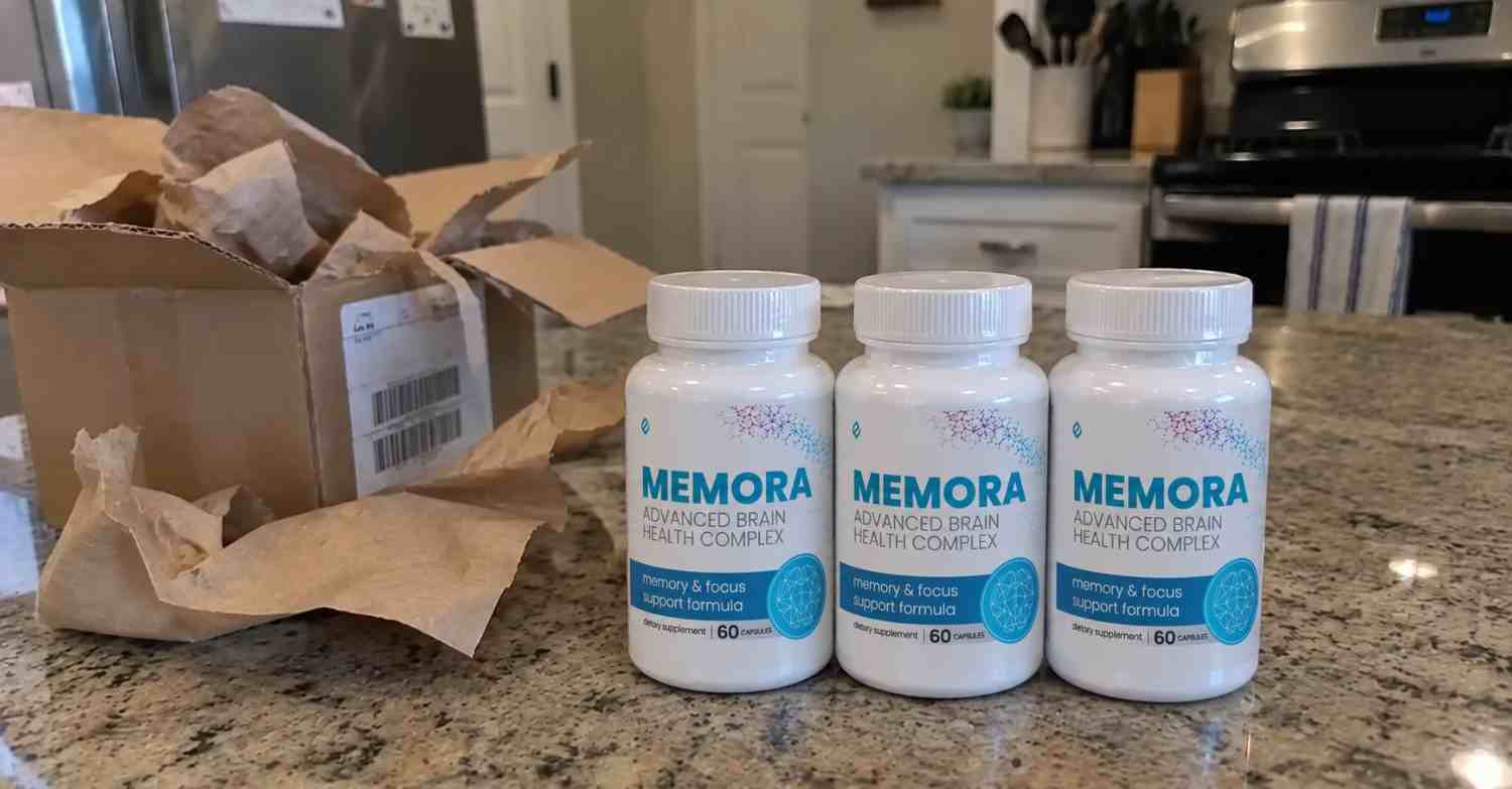 Memora kitchen unboxing with three bottles