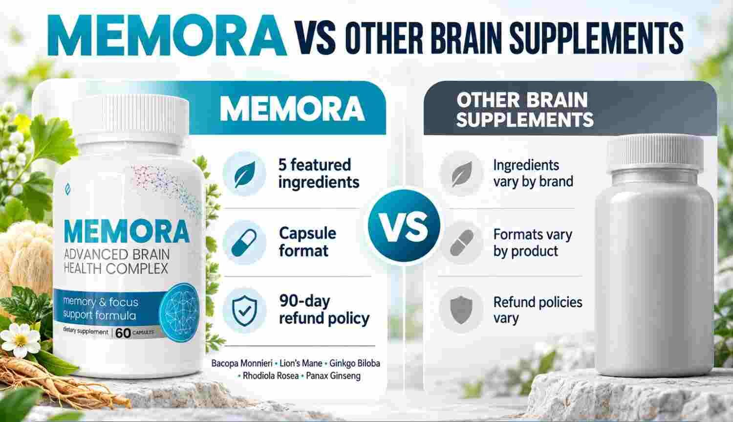 Memora vs Other Brain Supplements