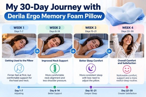 My 30-Day Journey with Derila Ergo Memory Foam Pillow
