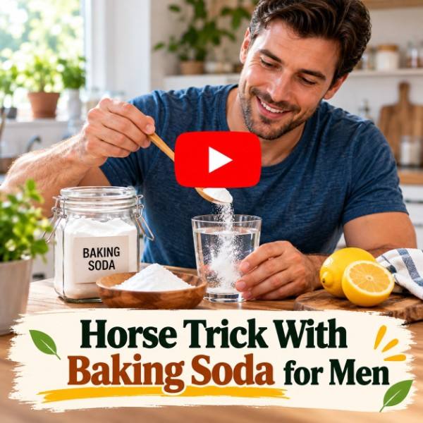horse trick with baking soda men